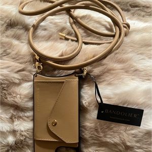 New Bandolier Julian Smooth Leather Crossbody for an IPhone 12.